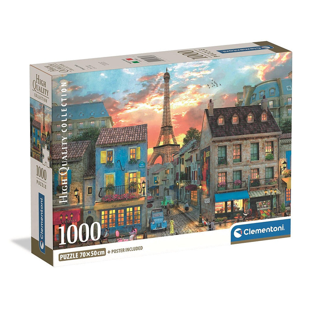 Pilsētas, ielas, Parīze, 1000 gabaliņu puzle, Clementoni