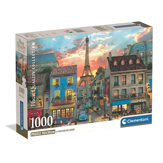 Pilsētas, ielas, Parīze, 1000 gabaliņu puzle, Clementoni