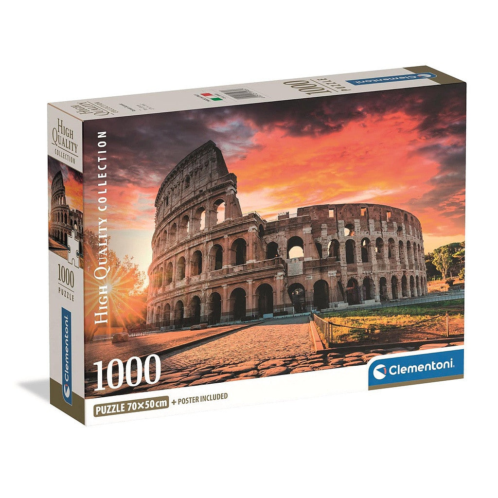Pilsētas Kolizejs Saulriets Roma 1000 gabalu puzle Clementoni