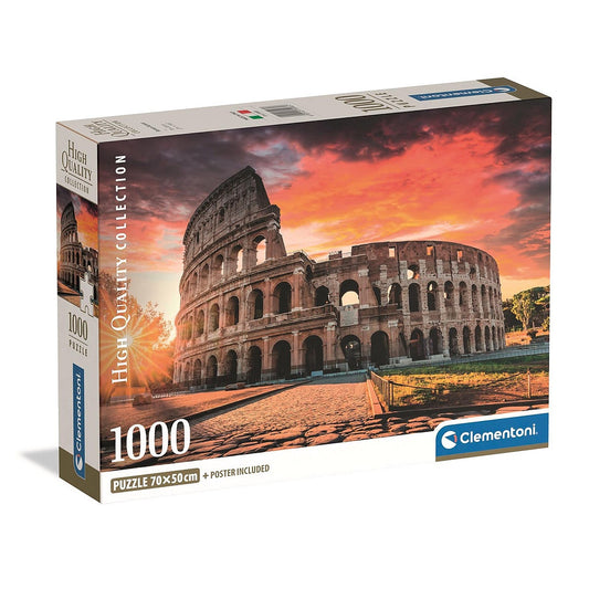 Pilsētas Kolizejs Saulriets Roma 1000 gabalu puzle Clementoni