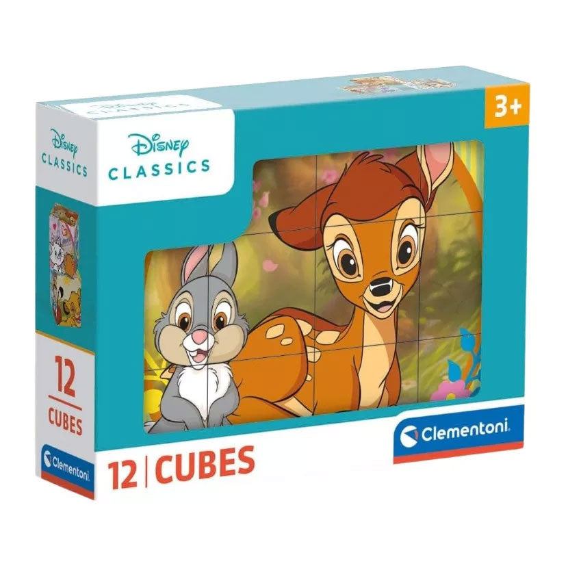 Disney Classics svītrainā rāmja 12 daļu stāstu kubs Clementoni