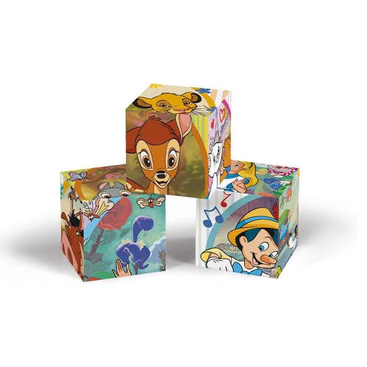 Disney Classics svītrainā rāmja 12 daļu stāstu kubs Clementoni