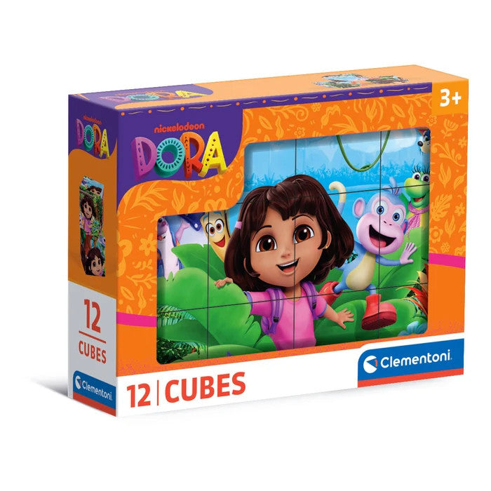 Dora the Explorer Džungļu stāstu grāmatu klucīšu komplekts 12 gab. Clementoni