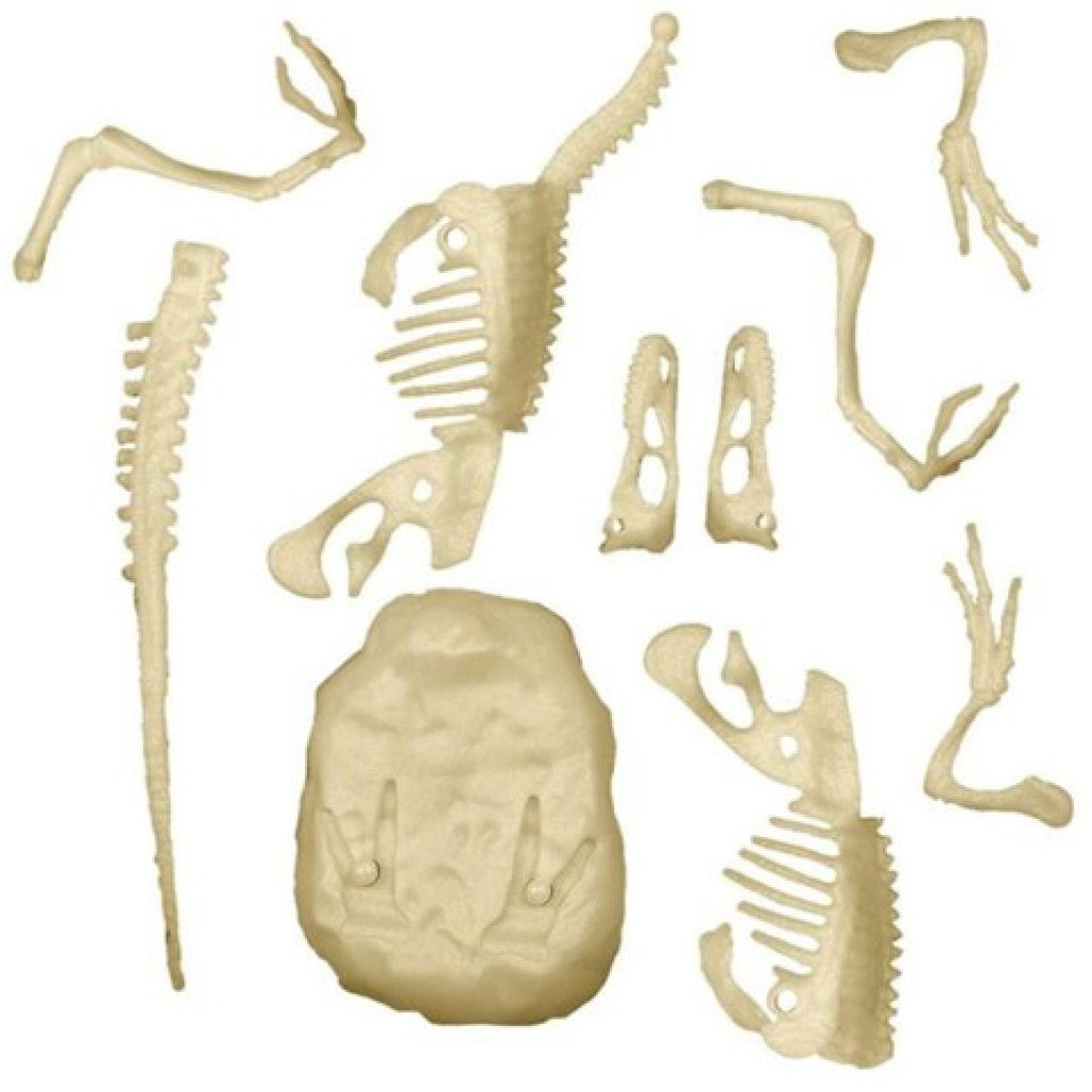 Dinozauru arheo jautrs kvēlojošs Velociraptor arheoloģiskais komplekts Clementoni