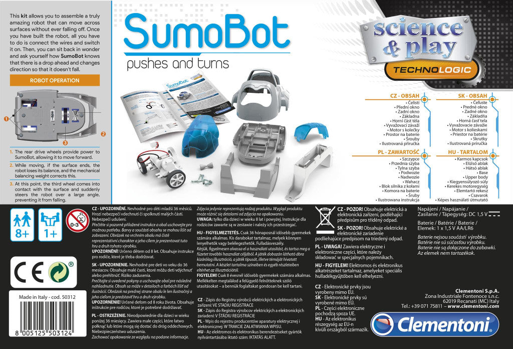 Robots SumoBot Clementoni konstruktora rotaļlieta