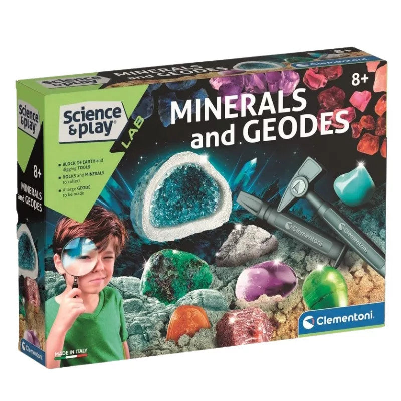 Krāsu zinātnes minerālu un ģeodēzisko materiālu komplekts Clementoni