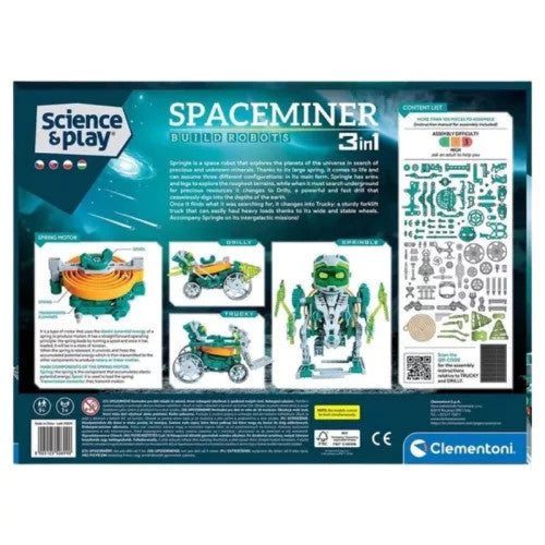 Clementoni 3 vienā robotu būvēšanas komplekts "Spaceminer"
