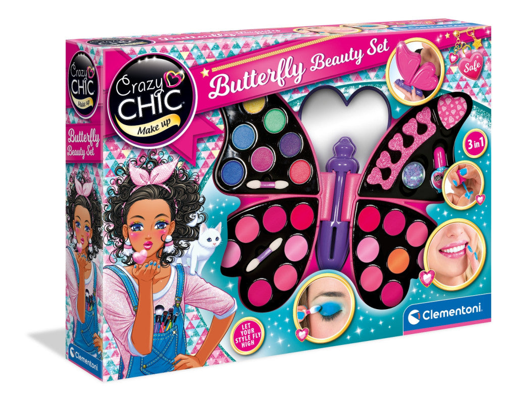 Crazy Chic Butterfly skaistumkopšanas komplekts Clementoni