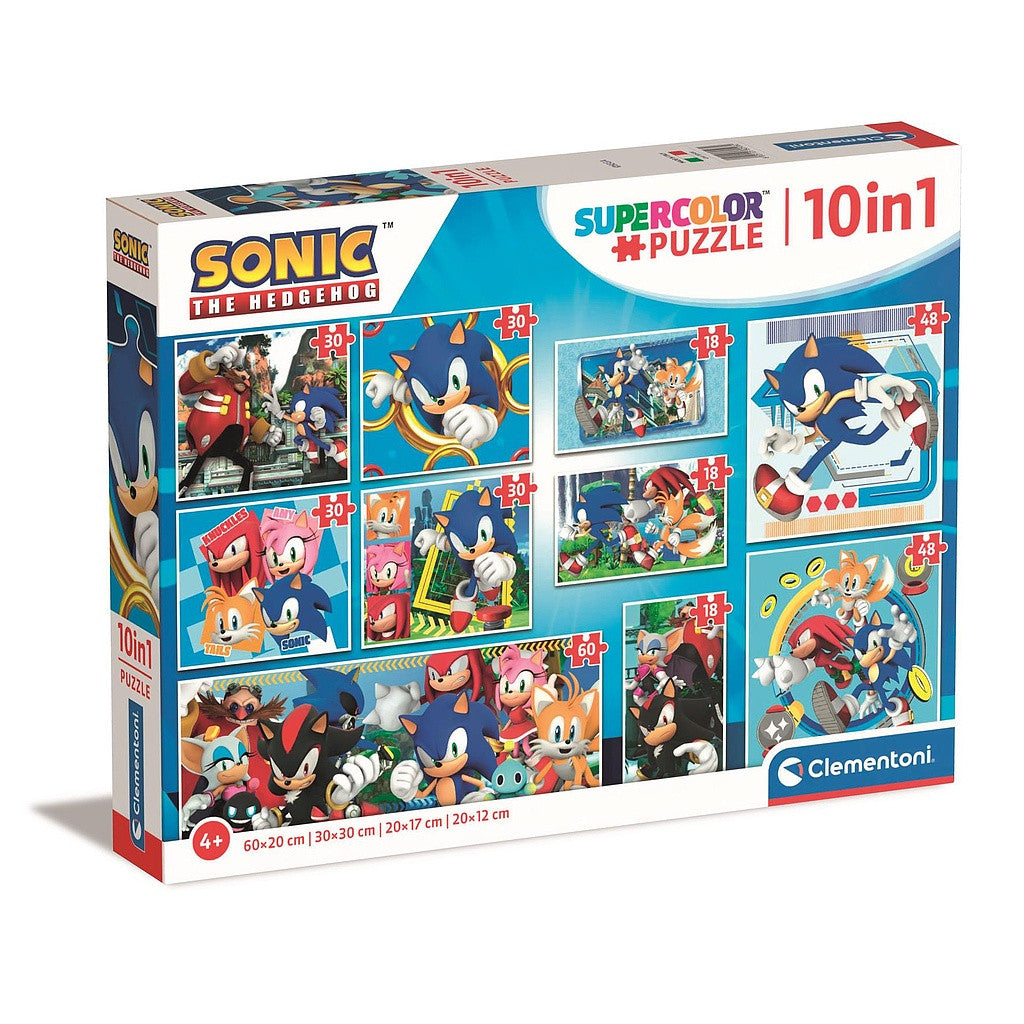 Sonic the Hedgehog Heroes Rivals 10 vienā puzle Clementoni