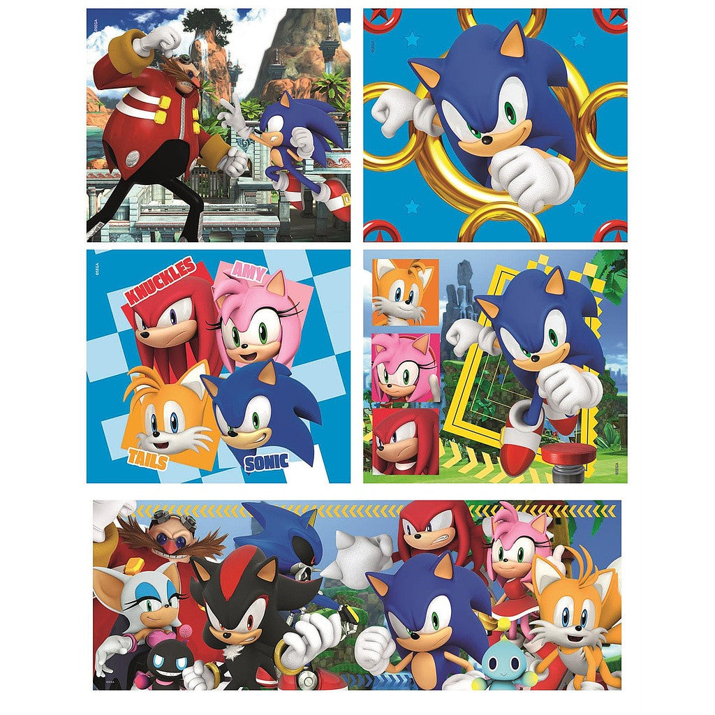 Sonic the Hedgehog Heroes Rivals 10 vienā puzle Clementoni