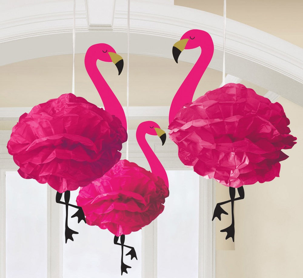 Flamingo piekaramo dekorāciju komplekts (3 gab.)