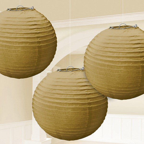 Krāsa Zelta, Zelta laternu 3 daļu komplekts 24 cm