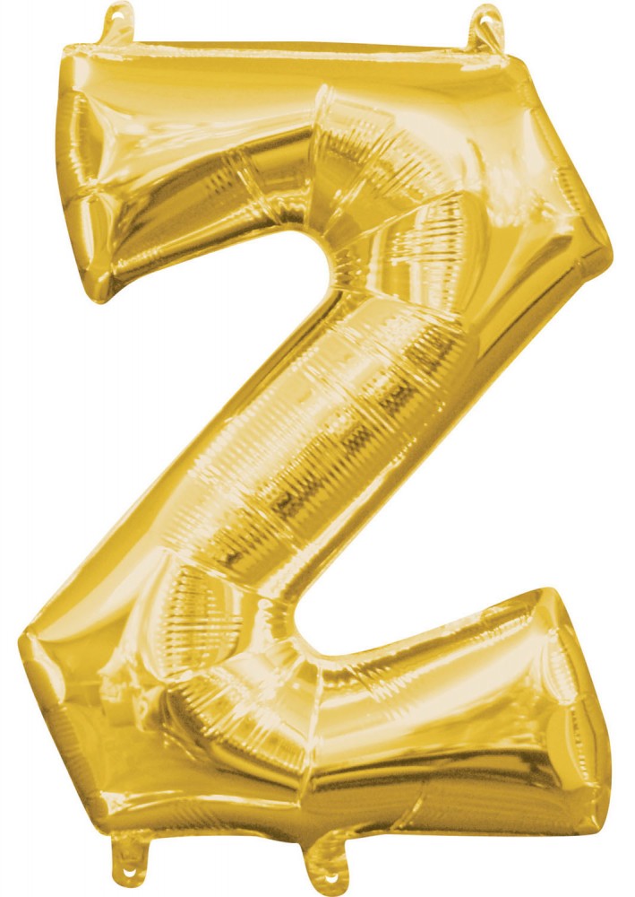 Folijas balons "Cipars zelts", "Zelts mini Z burts" 33 cm