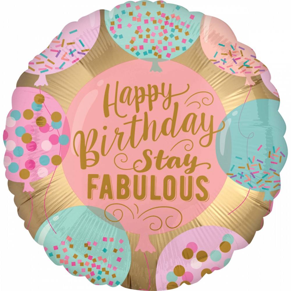 Daudz laimes dzimšanas dienā! Folijas balons 43 cm
