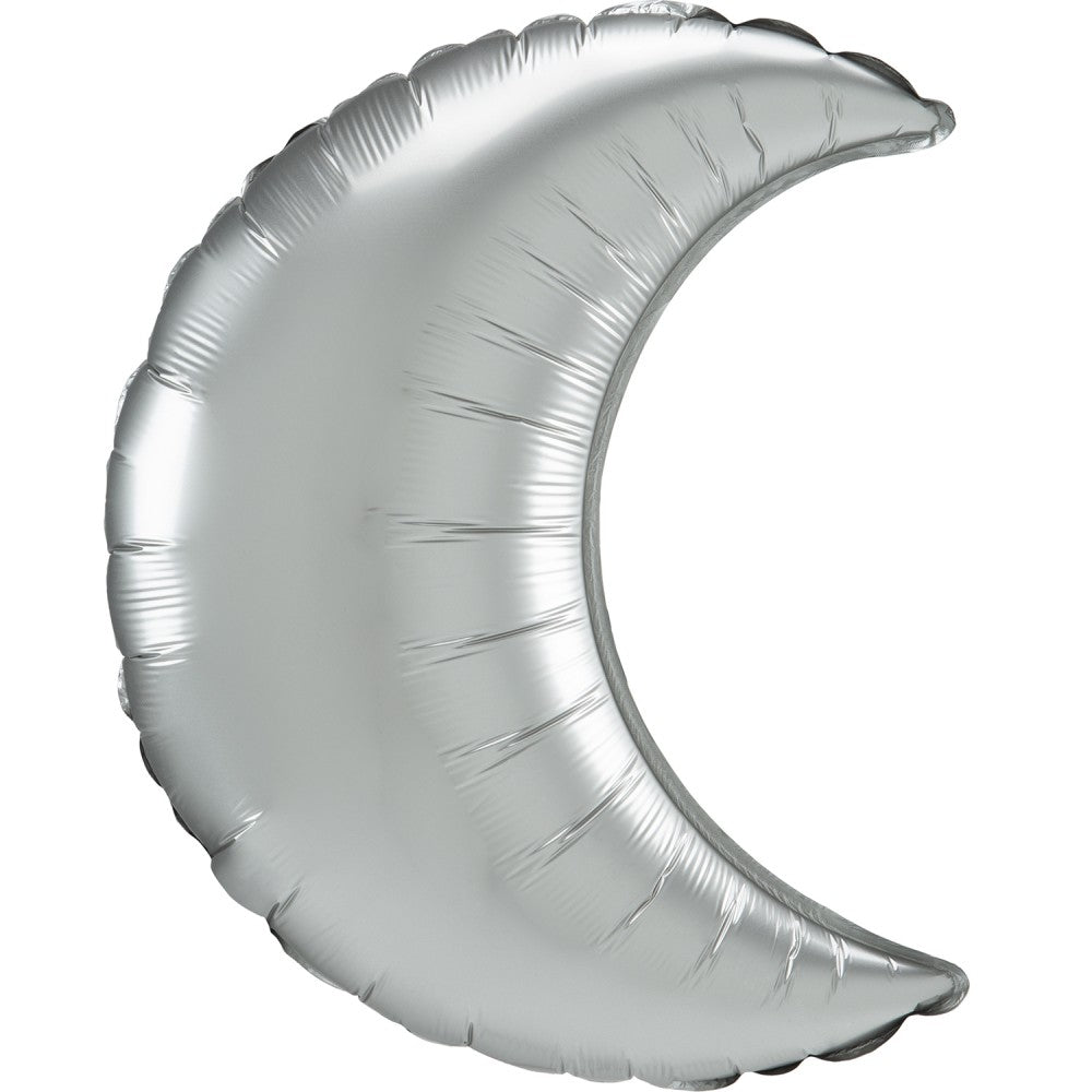 Krāsains platīna mēness folijas balons 66 cm