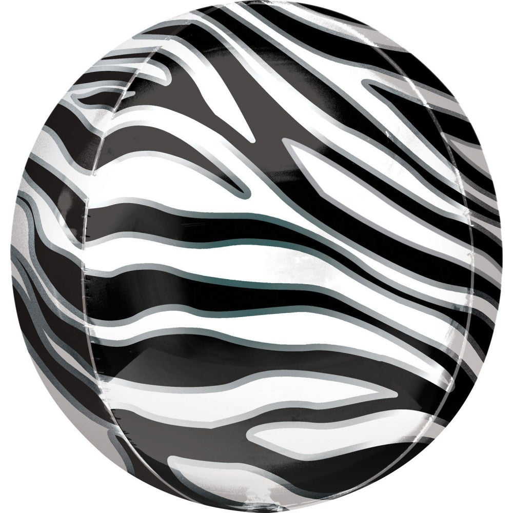 Folijas balons ar zebras rakstu, 40 cm