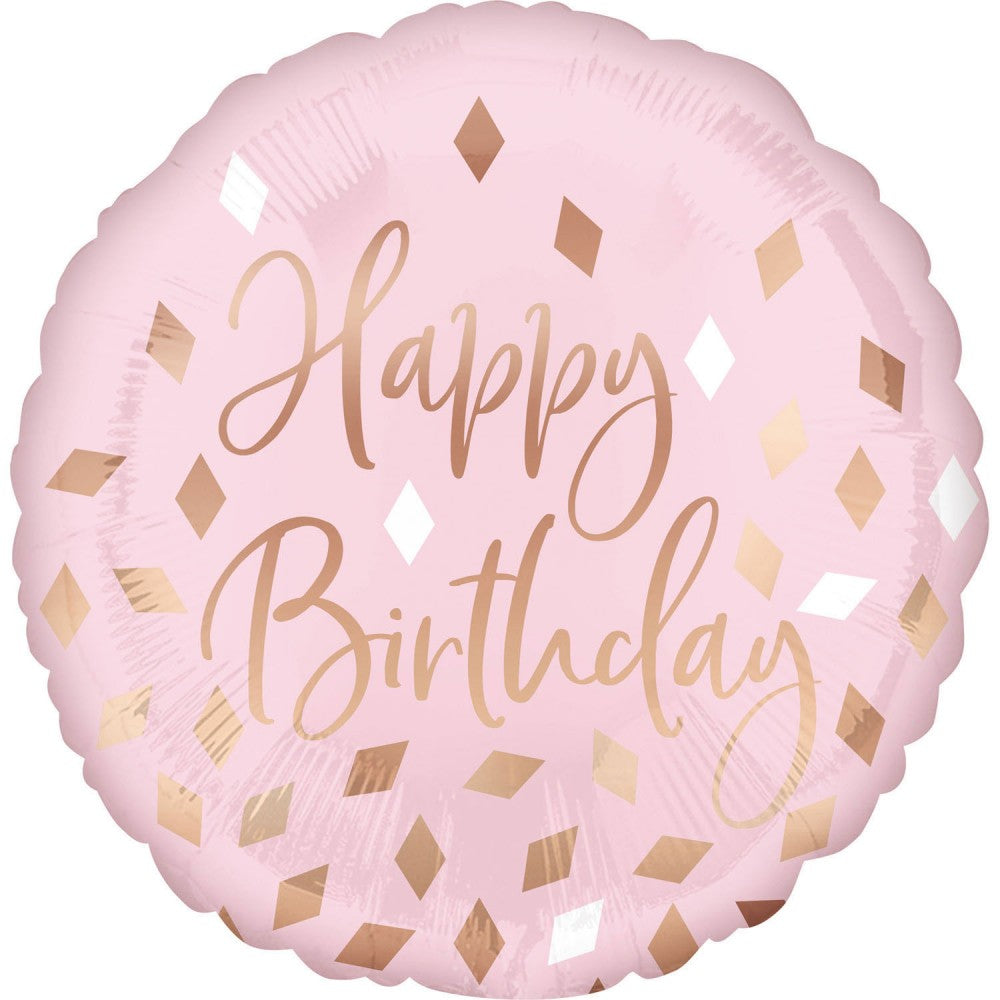 Happy Birthday Blush f√≥lia lufi 43 cm