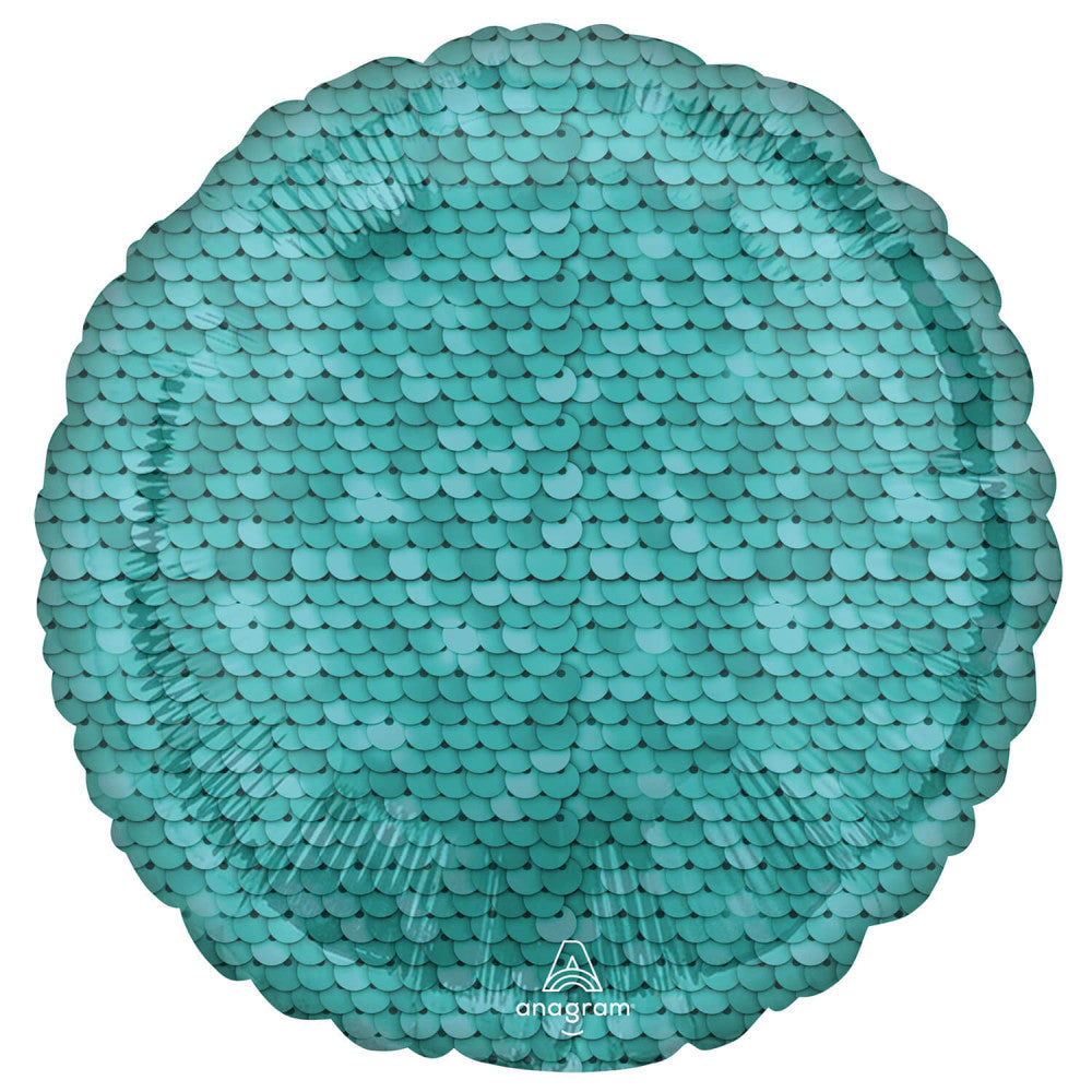 Folijas balons ar fliteru rakstu, 43 cm, zils