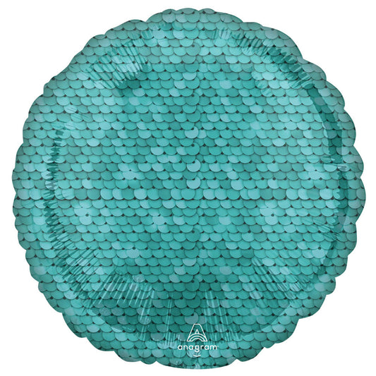 Folijas balons ar fliteru rakstu, 43 cm, zils
