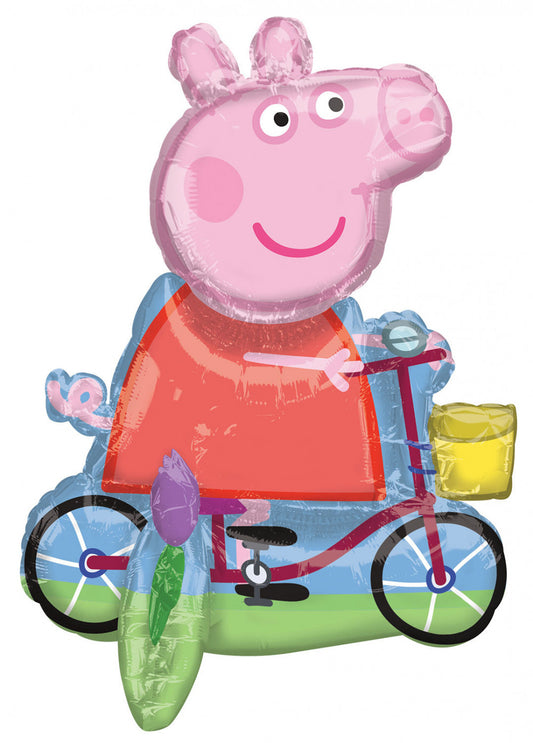 Peppa malac Bicycling f√≥lia lufi 55 cm