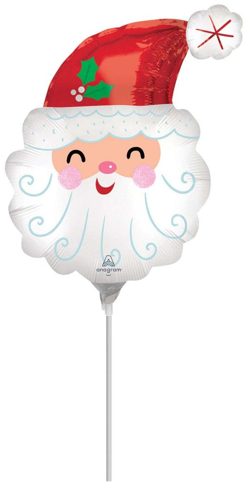 Sarkans Ziemassvētku vecīša mini folijas balons (WP)