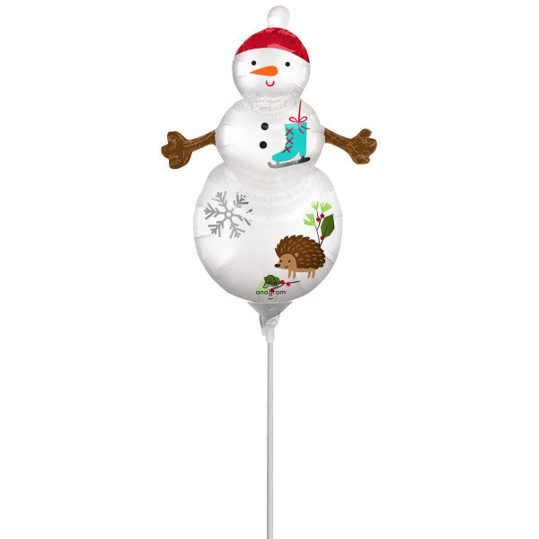 Ziemassvētku meža sniegavīra mini folijas balons (WP)