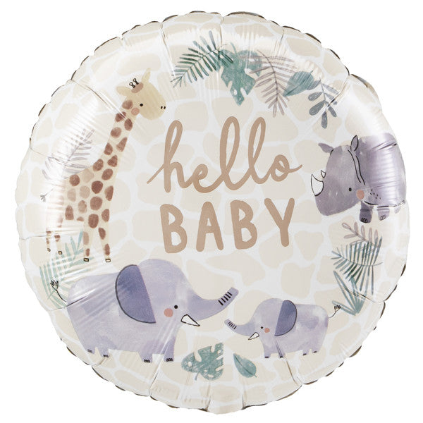 Folijas balons "Baby Hello" džungļos, 45 cm