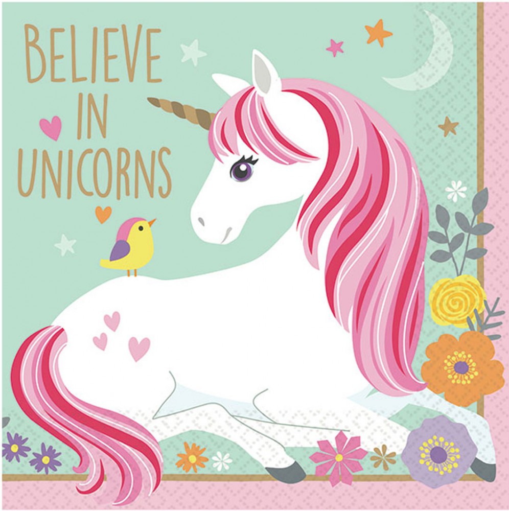 Salvetes "Unicorn Believe" 16 gab. 25x25 cm
