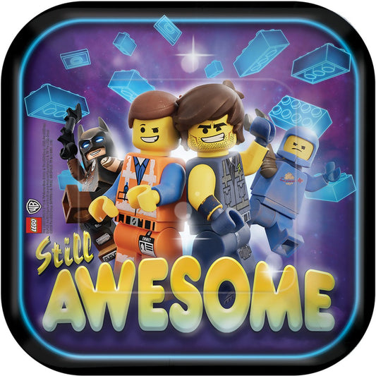 Lego Movie piedzīvojumu papīra šķīvji 8 gab. 18 cm