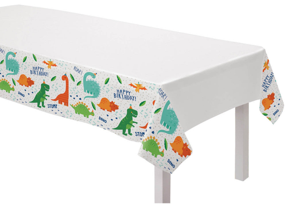 Dinozaura formas plastmasas galdauts Dino-Mate 137x260 cm