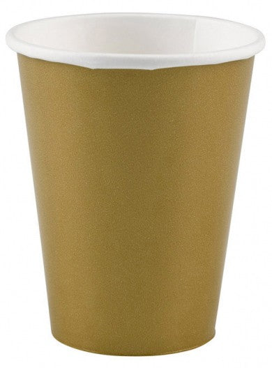 Krāsainā zelta papīra krūzīšu komplekts, 8 gab., 250 ml
