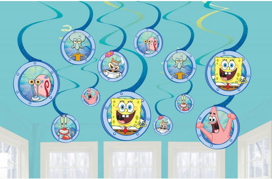 SpongeBob smieklu lentīšu dekorāciju 12 daļu komplekts