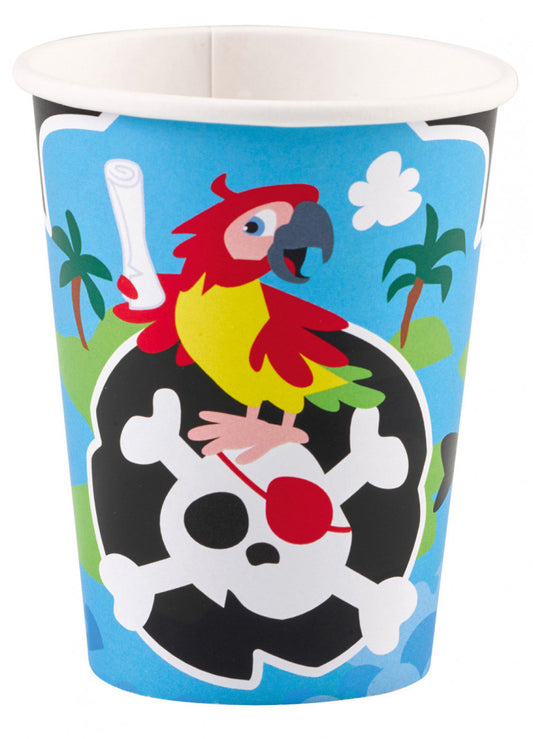 Pirate Privateer papīra krūzītes 8 gab. 250 ml