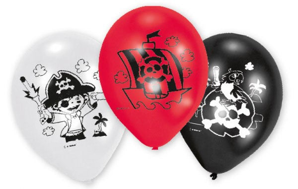 Pirātu kuģa balons, 6 gabali, 9 collas (22,8 cm)