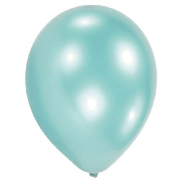 Baloni "Color Pearl" Karību jūras zilajā krāsā, 10 gab. iepakojumā, 27,5 cm
