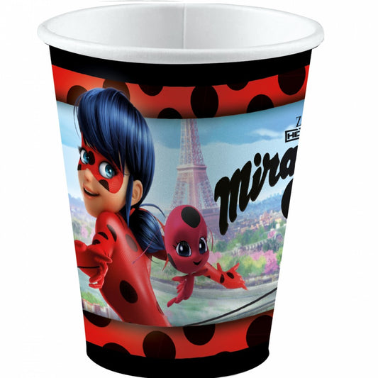 Miraculous Ladybug City papīra krūzītes 8 gab. 250 ml
