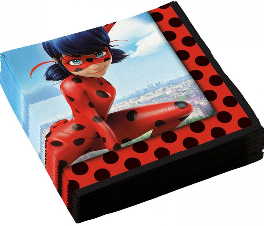 Miraculous Ladybug City 20 salvetes, 33x33 cm