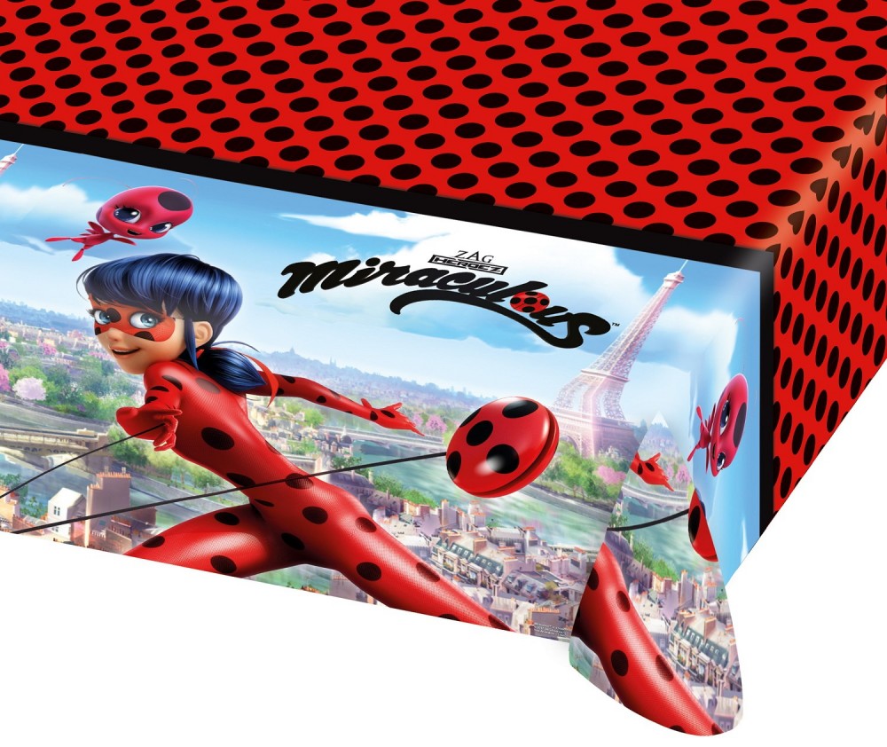 Miraculous Ladybug City plastmasas galdauts 120x180 cm