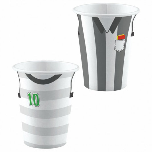 Futbola "Kicker Party" papīra krūzītes 8 gab. 250 ml