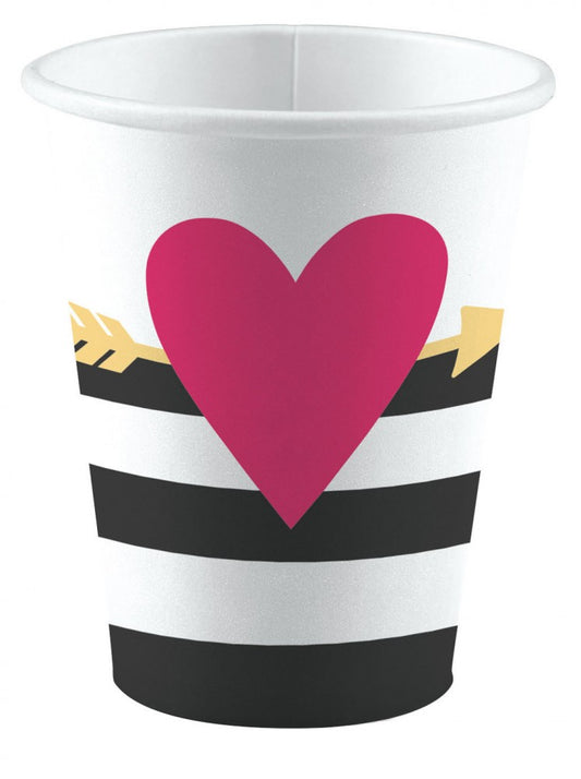 Love Everyday papīra krūzītes 8 gab. 250 ml