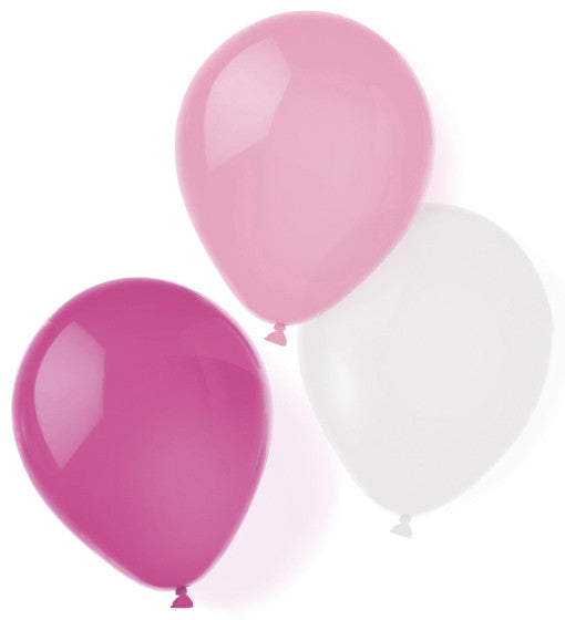 Krāsaini karsti rozā baloni, 8 gab. 10 collas (25,4 cm)
