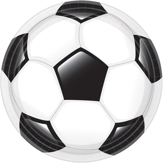 Futbola vārtu papīra šķīvji 8 gab. 23 cm