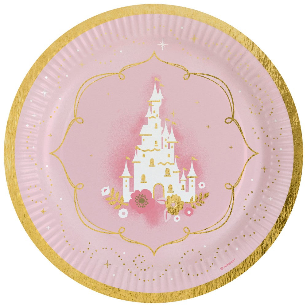 Princeses Gulbju papīra šķīvju komplekts, 8 gab., 23 cm