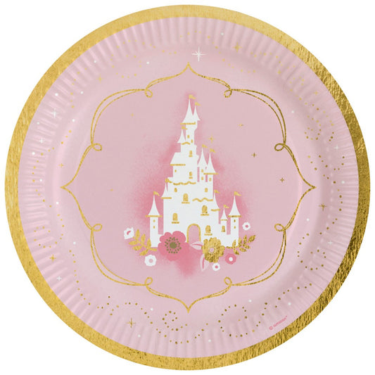 Princeses Gulbju papīra šķīvju komplekts, 8 gab., 23 cm