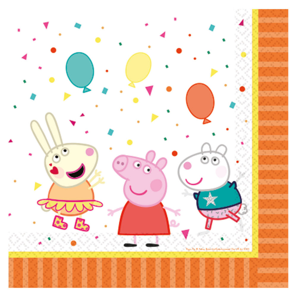 Peppa Pig konfeti salvešu komplekts, 16 gab., 33x33 cm