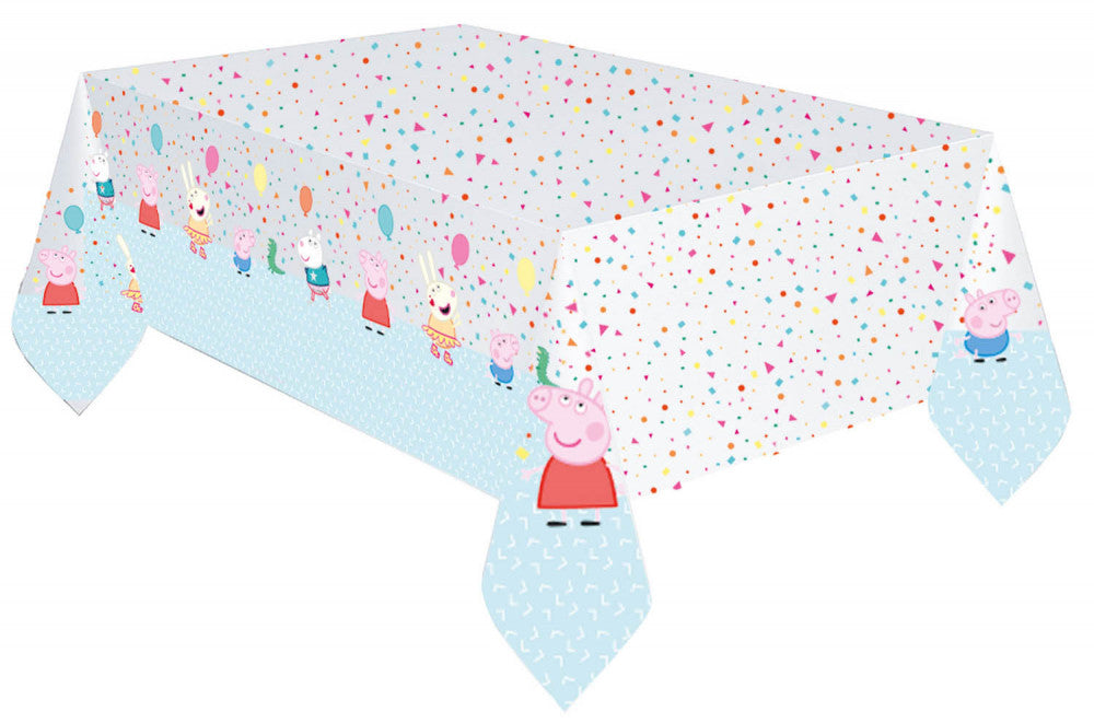 Peppa Pig konfeti plastmasas galdauts 120x180 cm