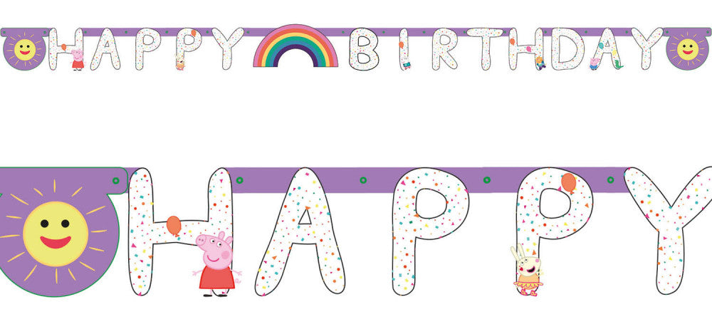 Peppa Pig konfeti dzimšanas dienas baneris