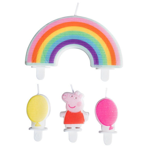 Peppa Pig konfeti kūkas svece, 4 sveču komplekts