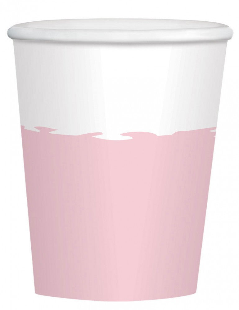 Krāsaini rozā zelta krāsas papīra krūzītes, 8 gab., 250 ml