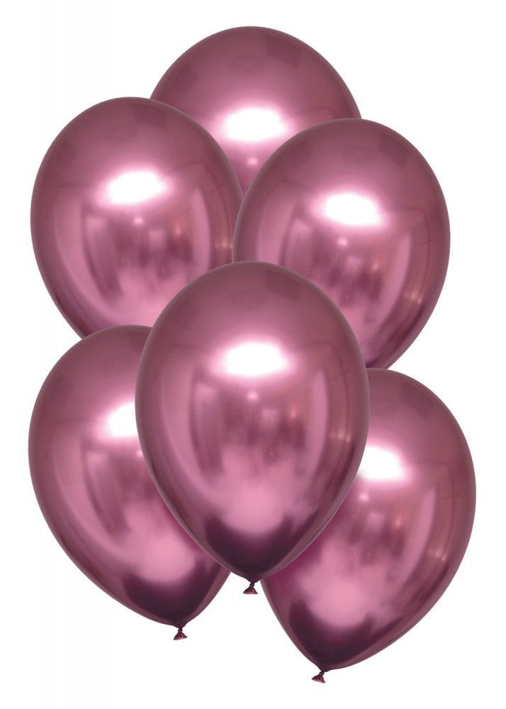 Satīna flamingo baloni, 6 gab. iepakojumā, 11 collas (27,5 cm)